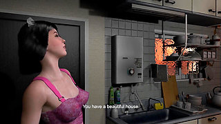 Sexy Asian House Maid Takes Care of the Man of the House