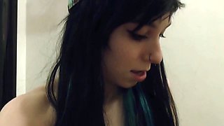 Petite Teen, 18, Secretly Masturbating in Public toilet