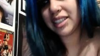 Glamour babe with big boobs masturbates in lingerie