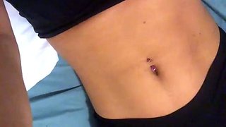 Glamour babe with big boobs masturbates in lingerie