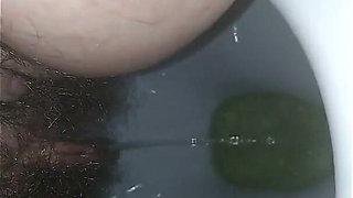 Pissing From a Bushy Bush Golden Rain Close up - Ginnagg