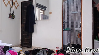 Thick Ass Ebony Hot MILF Laundry Day - Mara Exotic