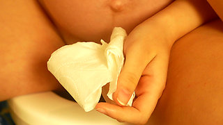 Giantess Pregnant Stepsister Is in the Bathroom with Tiny Stepbrother Then Humiliates Him Farts