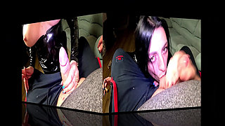 Pvc Smoking Blowjob - Big Cigar Deepthroat, Gagging and Cum Play