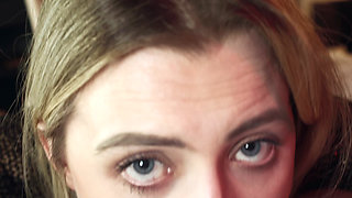 Cute British Blonde Lottie Lou POV Blowjob