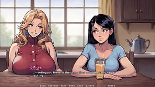 My New Girlfriend Taboo Hentai Game Ep.48 Caught by My Father in Law with My Step Mom and GF in the Kitchen!