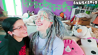 Thick Goth Chick's Anal POV Threesome With My Tattooed Cock