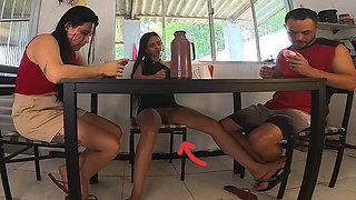 I Gave My Friend's Husband a Blowjob and a Blowjob Under the Table on Her Birthday