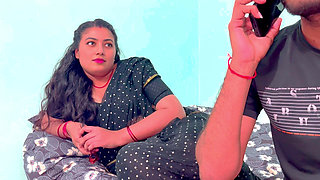 Stepmom Shared single bed and made stepson happy, full Hindi audio