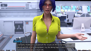 Stranded in Space - Blue Haired Big Tits MILF Wants to Talk