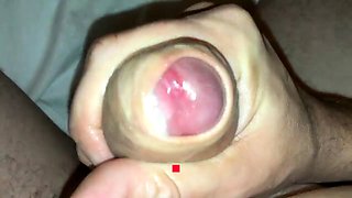 Uncut Cock Shoots Cum - Big Load Handjob