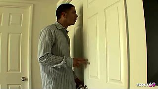 Teen wake up and seduce to Fuck by Big Dick older Guy