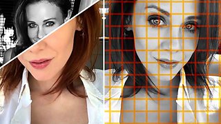 Beautiful ass tattooed redhead shows ass