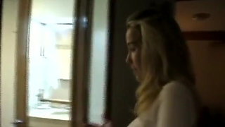 Blonde Babe Devours Partner's Big Cock in Passionate Play