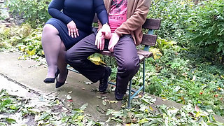 Sexy Curvy Stepmom Helped Me Cum in a Public Park