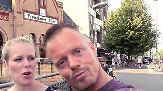 Pulled inked blonde cockriding stranger