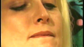 Lusty Blond Has Sexy Landing Strip on Her Juicy Pink Pussy for Licking