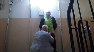 Oral sex and masturbation cock in the entrance 1