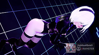 mmd r18 2B Chewy Nier Automata cosplay big ass want to fuck hard cheating queen fuck furry 3d hentai big dildo