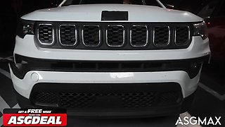 Hunk Parks His Car To Jerk Off And Parks His Dick In As