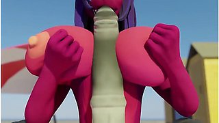 Beach Blowjob Hyper Growth Animation
