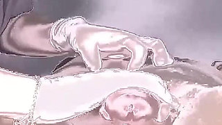 A Nurse in White Gloves Waxes a Guy