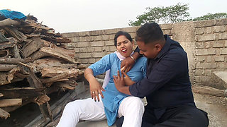 18 Years Virgin College Girl Big Boob Press by Her Step Stepbrother in Outdoor Desi Girl