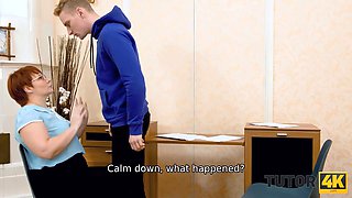 Tutor4k. stud came to mature tutor for a lesson and went with empty nuts