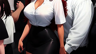 Beautiful Exotic Cartoon Women Get Free Used On The Public Train