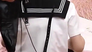 Gg50 - Cute Girl Challenges Herself to Break Free From the Restraints of Ropes and a Single Glove on the Bed.