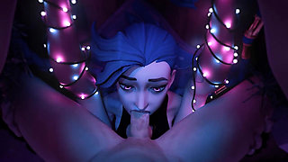 Creamy Facefuck with Blue Haired Girl!