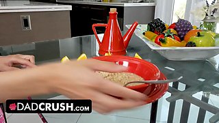 Dad Crush - getting over my ex with my stepdaddy’s cum inside my petite pussy