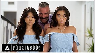 Asian Stepsisters Lulu Chu & Kimmy Kimm Fulfill Their Stepdads Doppelganger Fantasy