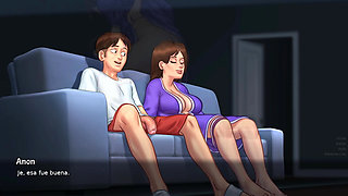 Stepmom wants to have sex inside and outside the house with her stepson - summertime saga