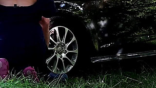 Hubby Shared and Filmed Wife with Stranger Outdoor