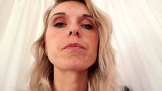 Big titted blonde milf solo toying