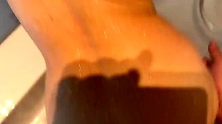Hardcore Anal Pissing - Blonde MILF Gets Her Ass Filled in Shower