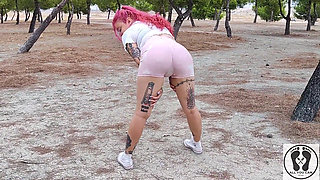 Outdoor Risky Running Sport Naked Risk in Park