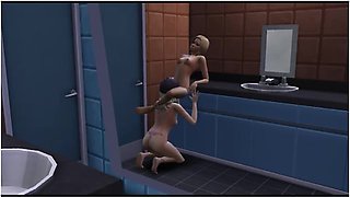 Lesbian Sex In The Toilet Of The City Library Porn Cartoon