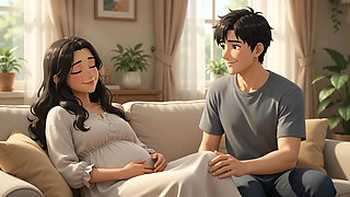 Stepson seduce her pregnent stepmom and creampie in her big ass
