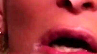 Retro Threesome with Blonde Slut Full Cumshot in Mouth